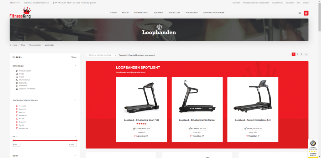 WordPress Webshop Fitnessking