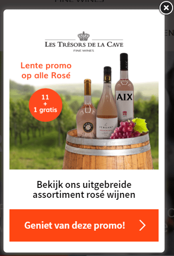 Facebook ad tresors de la cave