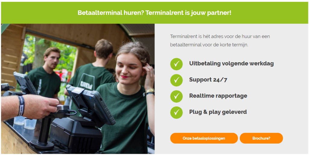 Betaalterminal huren bij Terminalrent