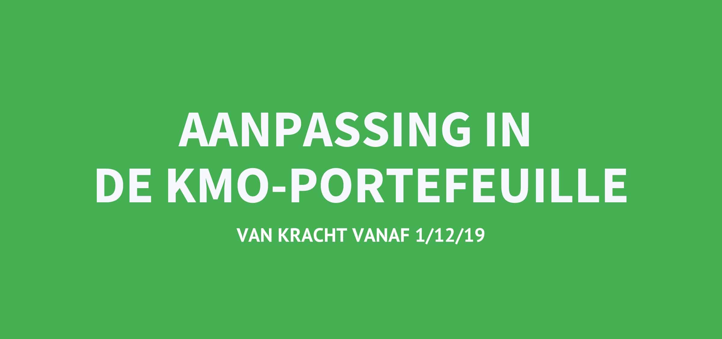 Aanpassing In De KMO Portefeuille