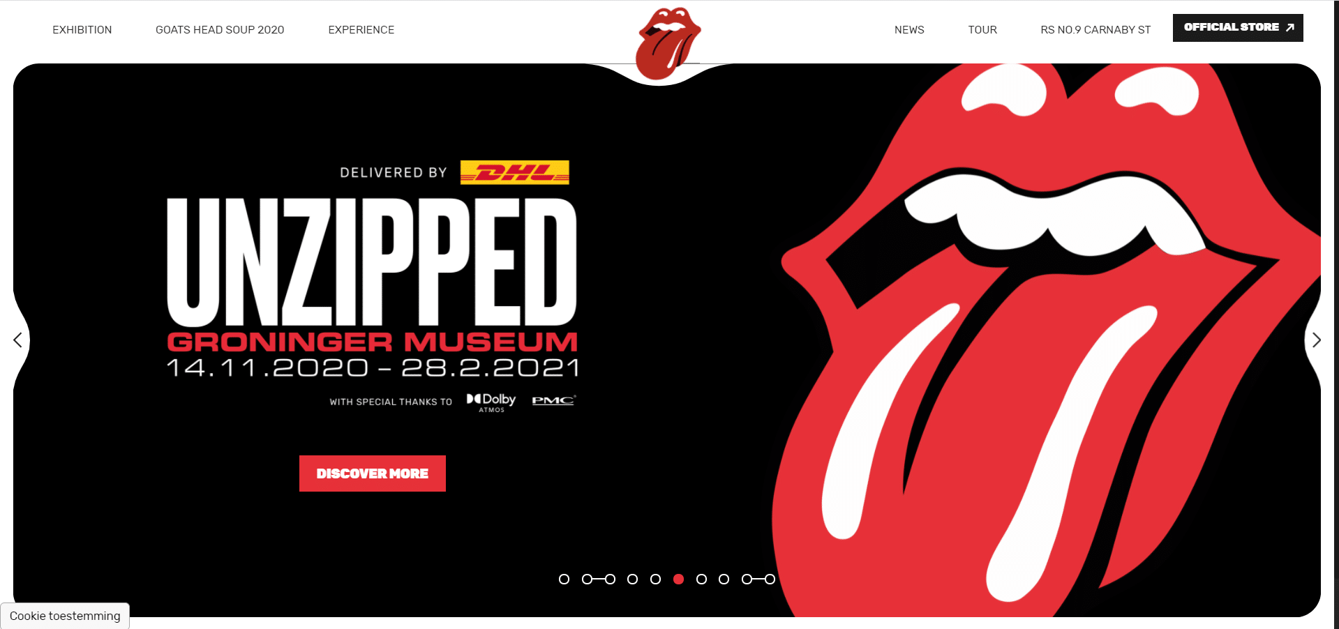 Website Rolling Stones in WordPress