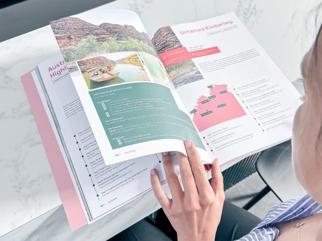 Grafisch ontwerp magazine print Live To Travel