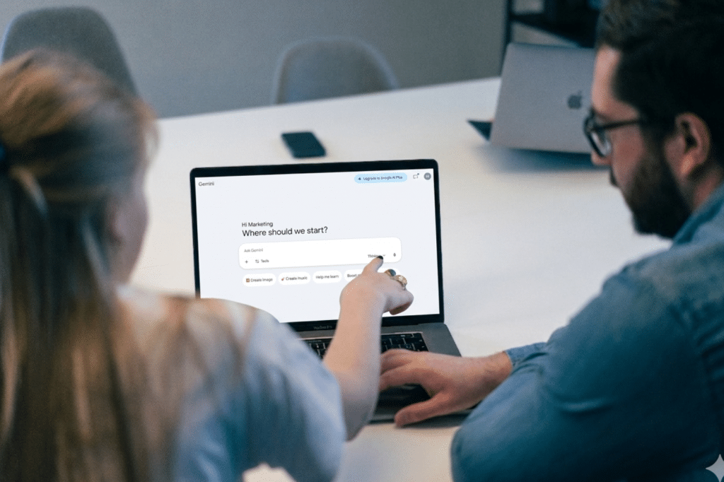 Team gebruikt Gemini AI binnen Google Workspace om efficiënter samen te werken.