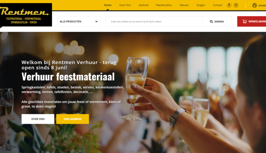 Website Rentman Oost-Vlaanderen