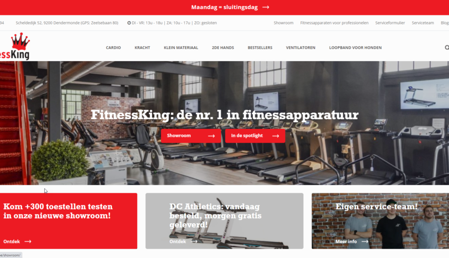 WordPress webshop Fitnessking