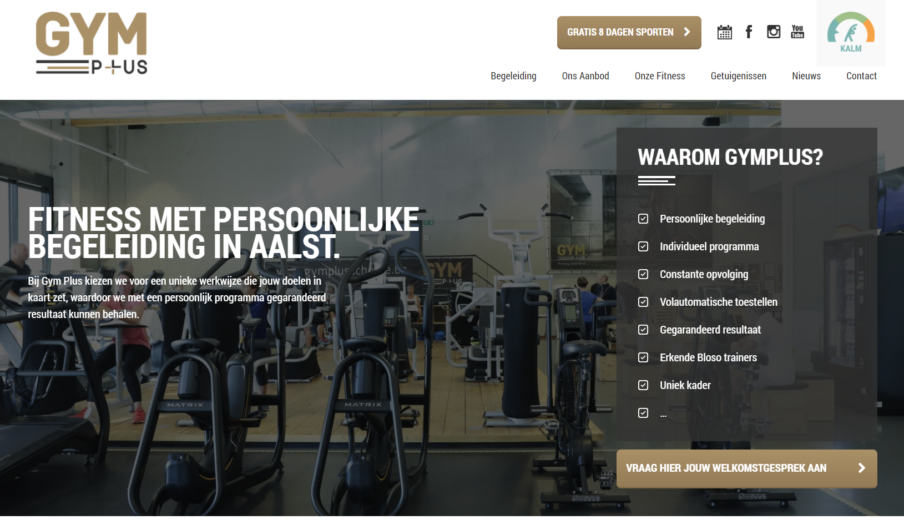 WordPress webdesign GymPlus