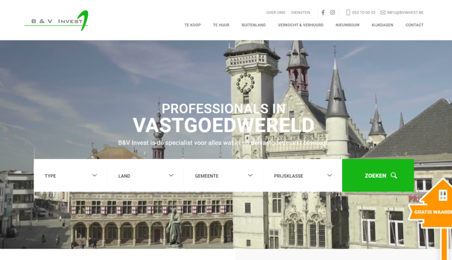 WordPress Ontwikkelaar Van B&v Invest