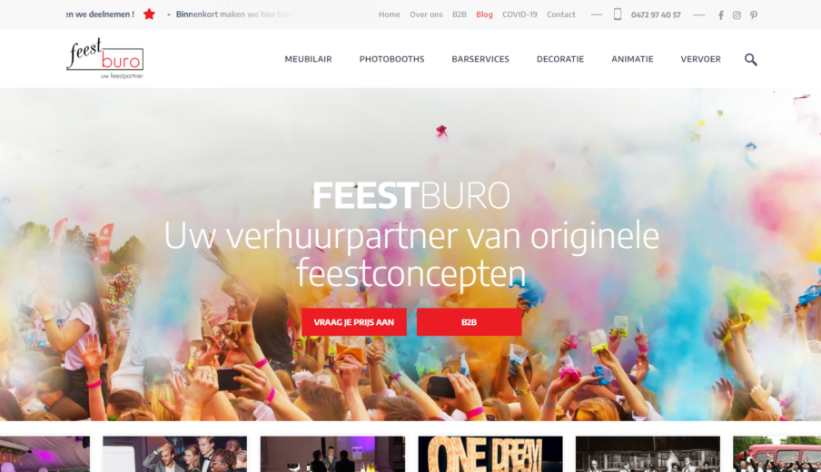 Maatwerk Website Feestburo