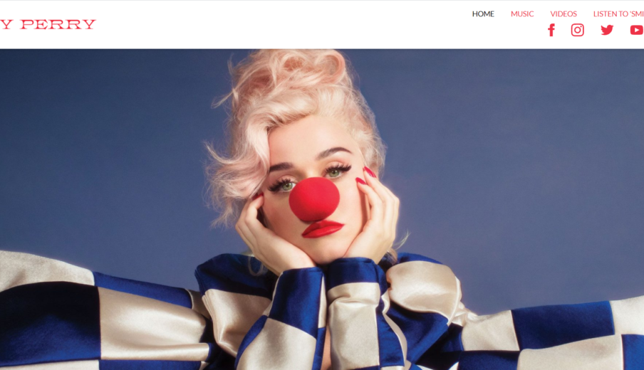 Website Katy Perry in WordPress