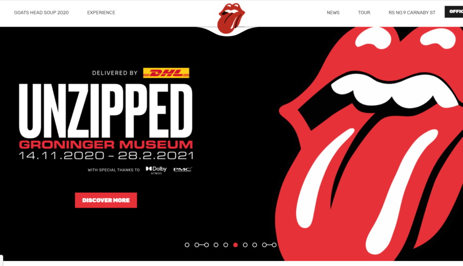 Website Rolling Stones in WordPress